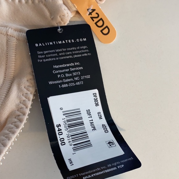 Bali NWT 42DD bra - nude - Picture 2 of 4
